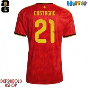 Belgien Timothy Castagne #21 Hjemmebanetrøje VM 2026 Kort ærmer